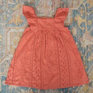 Toddler girl Light rust dress flutter sleeves 3T